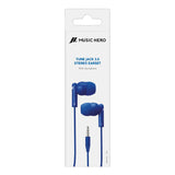 MUSIC HERO Tune Stereo In-Ear Headset m. Jack 3,5 mm og mikrofon - blå