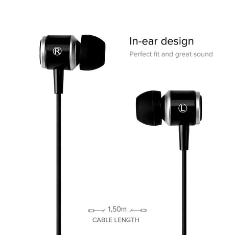 SBS Studio Mix 100c Hodetelefon In-Ear m. USB-C og mikrofon - svart