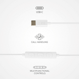 SBS Studio Mix 65 Hodetelefon In-Ear m. USB-C og mikrofon - Hvit