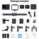 Vanntett actionkamera - Akaso Brave 8 Lite 4K 60FPS Ultra HD - Svart