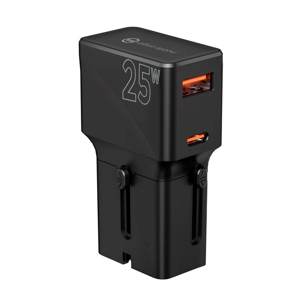 Reiseadapter EU/US/UK/AU 25W - Mobile Origin - Svart