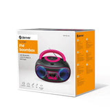 Denver TCL-212BTP Bluetooth Boombox m. CD Afspiller - Sort / Lyserød