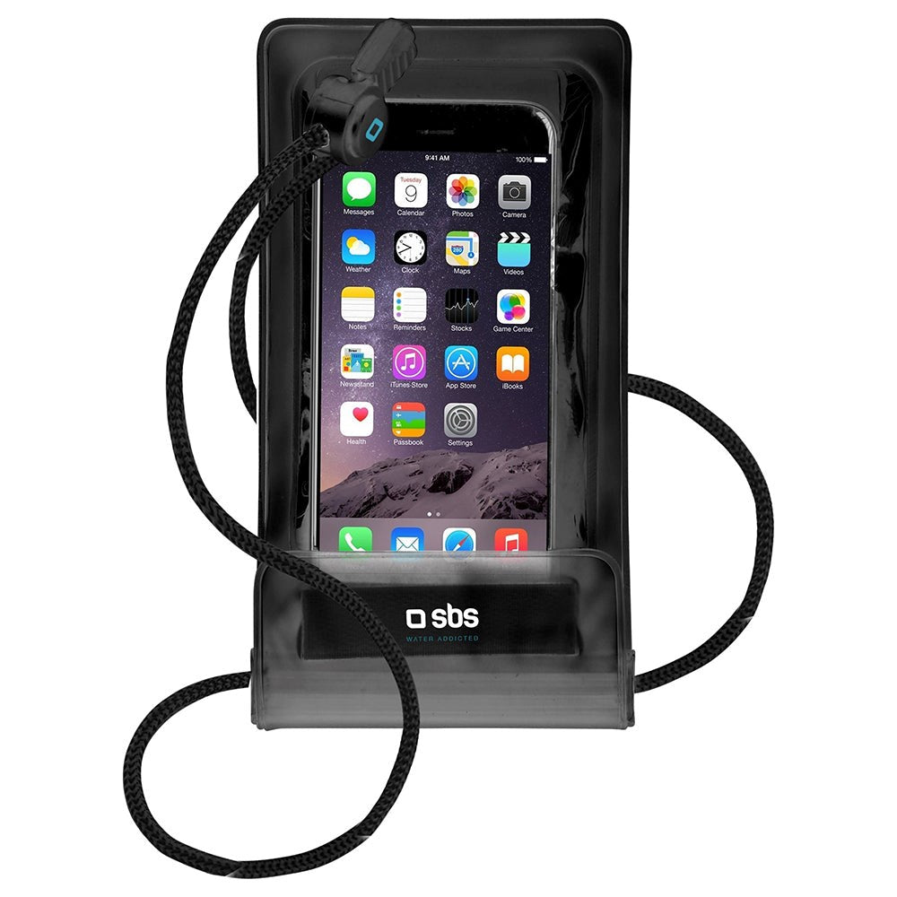 SBS Universal Water Resistant Case - (Maks. Mobil: 161 x 78 mm) - Svart / Gjennomsiktig