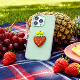 iPhone 16 TFO 3D Frugt Case - Jordbær