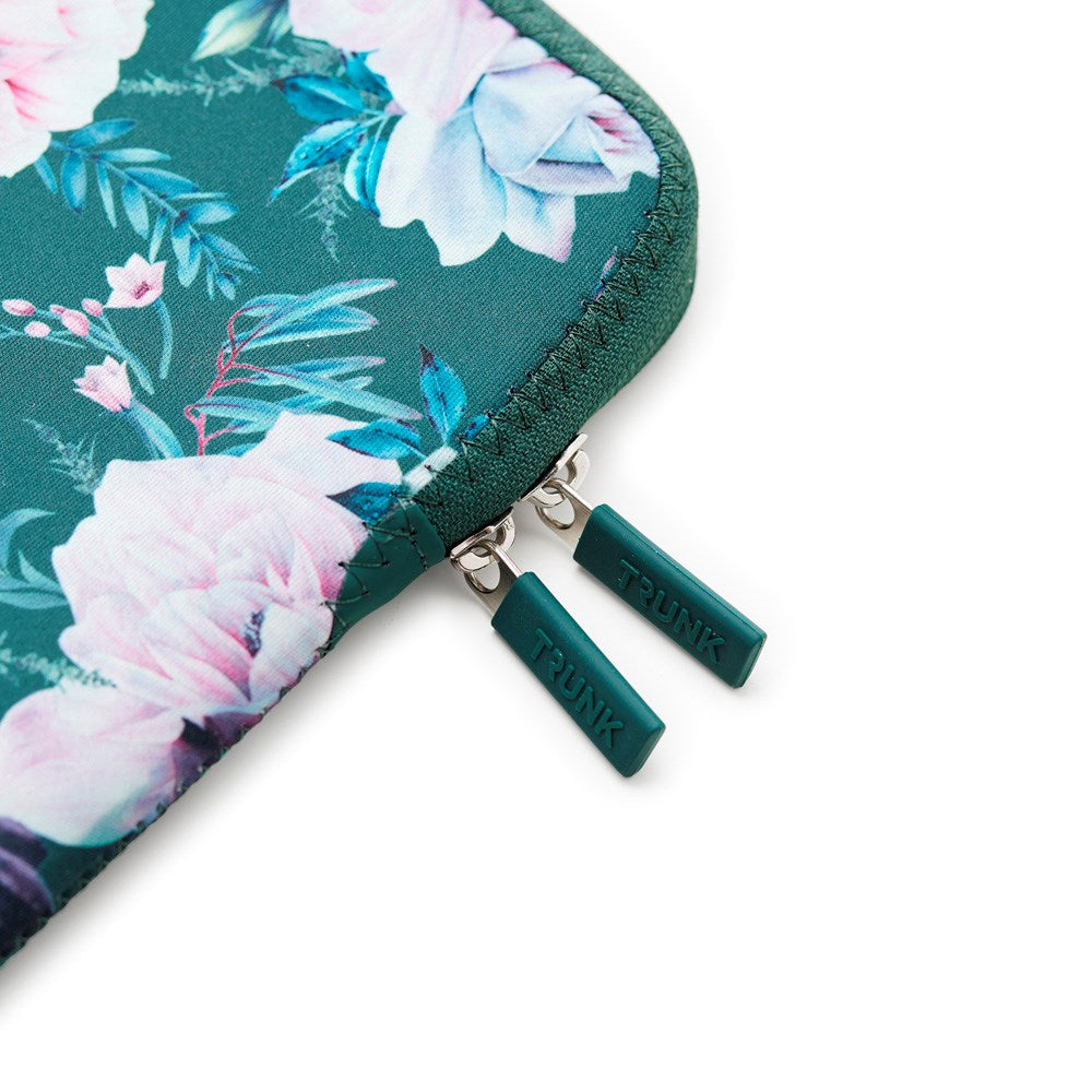 Trunk - Neoprene Sleeve - MacBook 13" (30.5 x 21.5 x 1.5 cm) - Sweet Power Green Flower