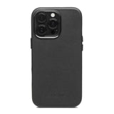 iPhone 13 Pro Trunk Ægte Læder Bagside Cover - Sort