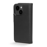 iPhone 13 Trunk 2-i-1 Ægte Læder Flip Cover m. Pung - Sort