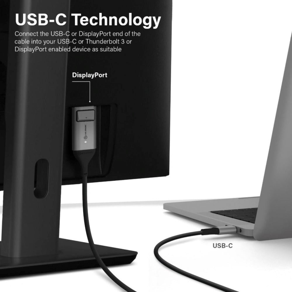 ALOGIC Ultra 4K USB-C til DisplayPort-kabel - Space Grey - 1m