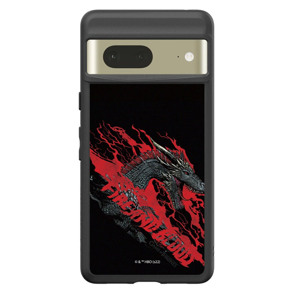 Google Pixel 7 RhinoShield SolidSuit Craftsman Cover m. Game of Thrones - Dragon Fire &amp; Blood