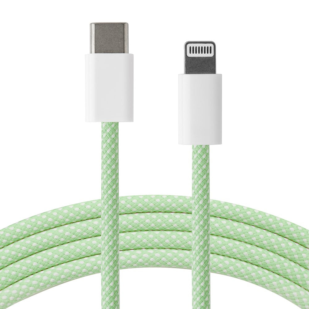 Xceed Braided USB-C til Lightning-kabel PD 60W - 1m - Grønn