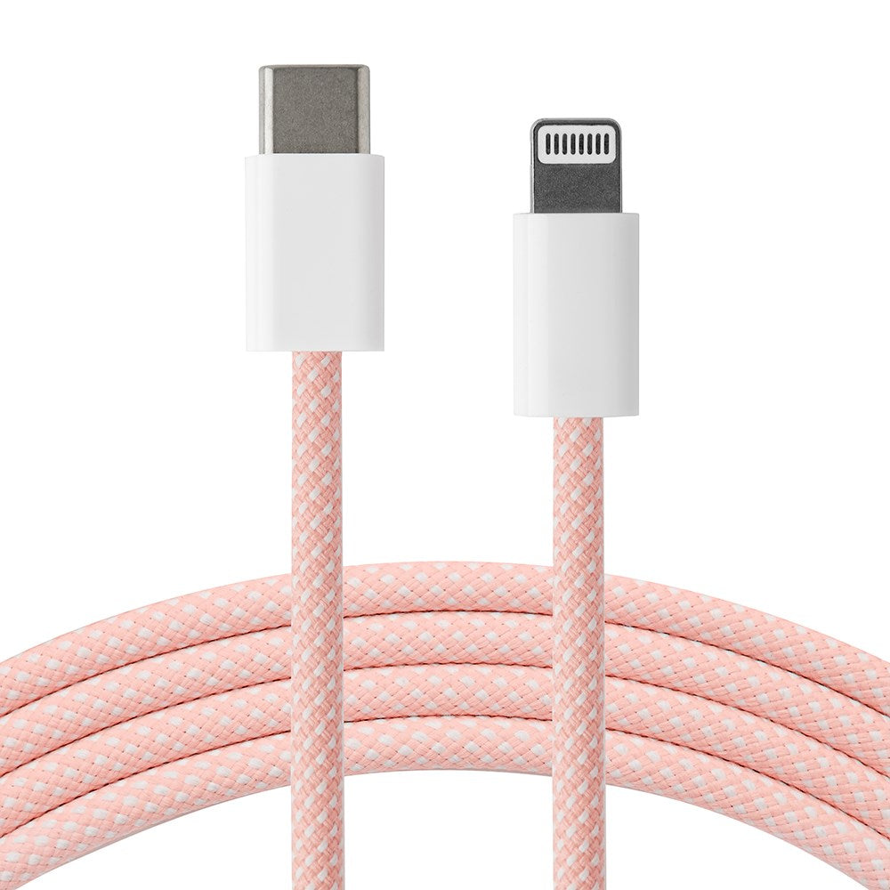 Xceed Braided USB-C til Lightning-kabel PD 60W - 1m - Rosa