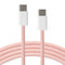Xceed Flettet USB-C til USB-C PD 60W - 1m - Rosa
