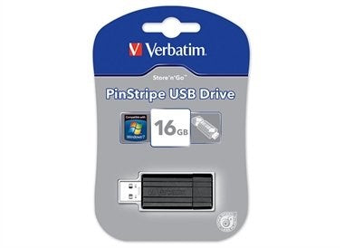 VERBATIM USB Stik 16 GB Store 'N' Go Pin Stripe - Sort