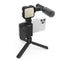 Digipower Follow Me Vlogging Kit w. Stativ for smarttelefon m. Fjernkontroll og mikrofon - Svart