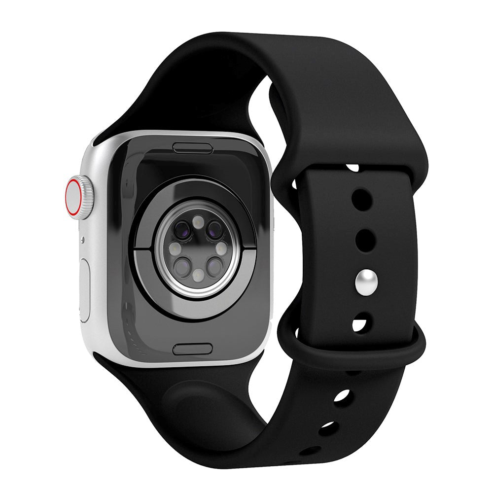 Vonmählen Apple Watch (42/44/SE/45/46/49 mm) Classic Band Silikonstropp - Svart