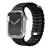 Vonmählen Apple Watch (38/40/SE/41MM) Wave Band Silikonstropp - Svart