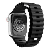 Vonmählen Apple Watch (38/40/SE/41MM) Wave Band Silikonstropp - Svart