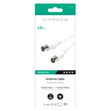 Antennekabel Coaxial 90DB M-F - 15m Hvid