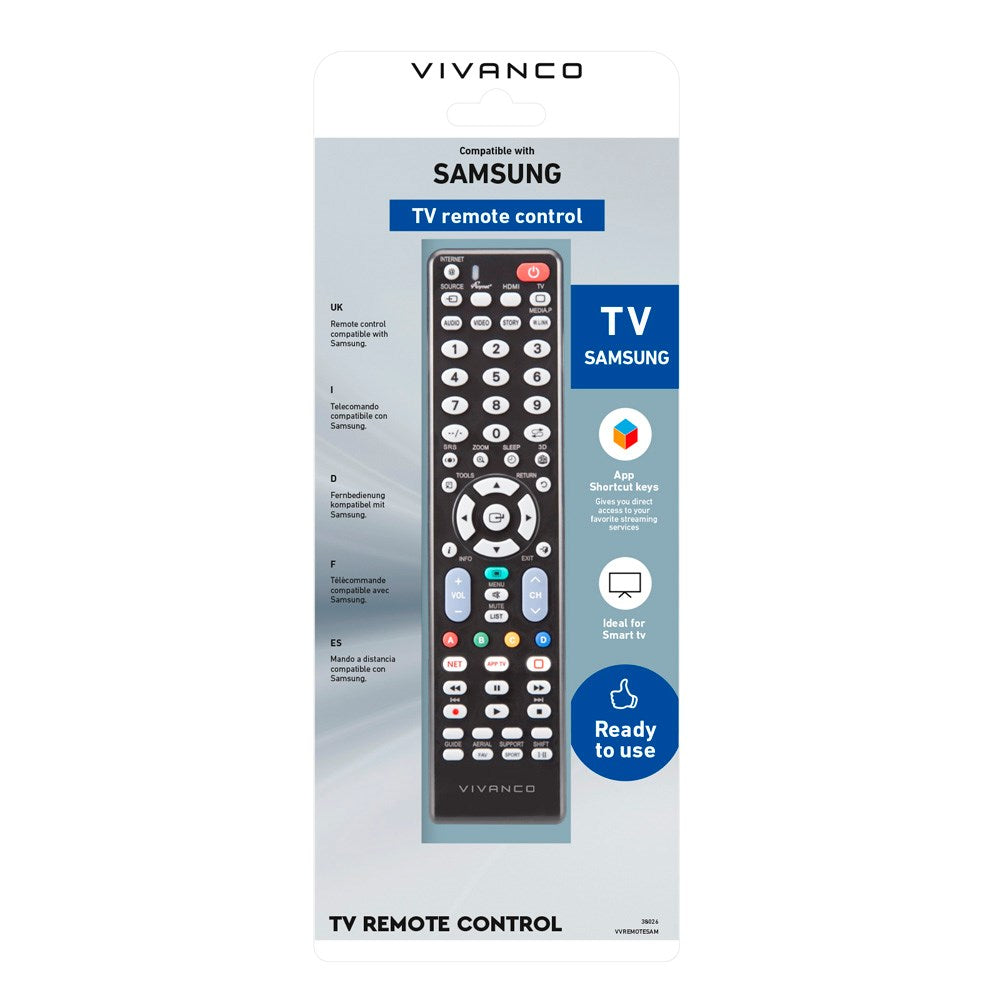Vivanco Samsung Fjernbetjening til TV - Sort