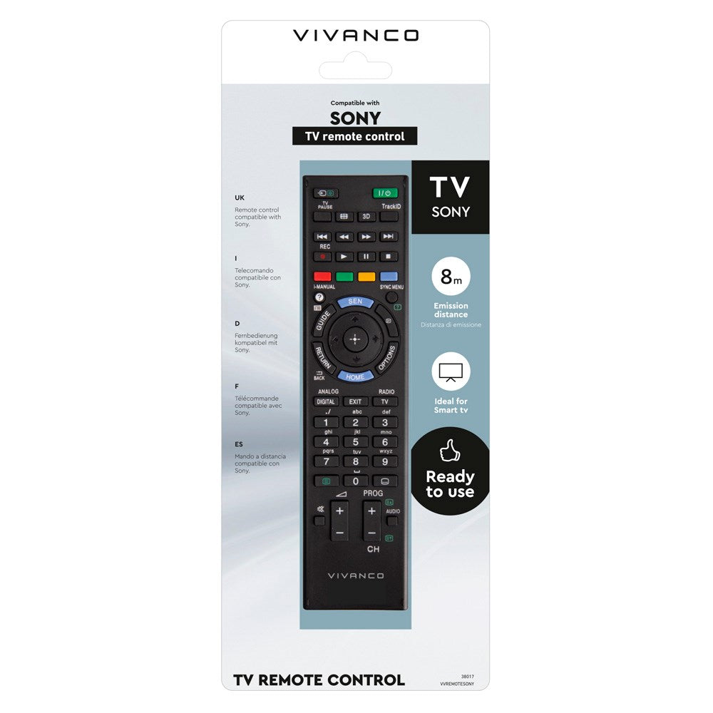 Vivanco Sony Fjernbetjening til TV - Sort