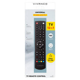 Vivanco Universal Fjernbetjening - Kompatibel m. TV / Smart TV / DVD-Afspiller - Sort