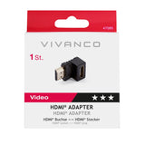 Vivanco HDMI Adapter (Hun til Han) - 90° Vinkel - Sort