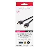 Vivanco HDMI 2.0 Han til Han Kabel - 4K / 60Hz - 1m - Sort