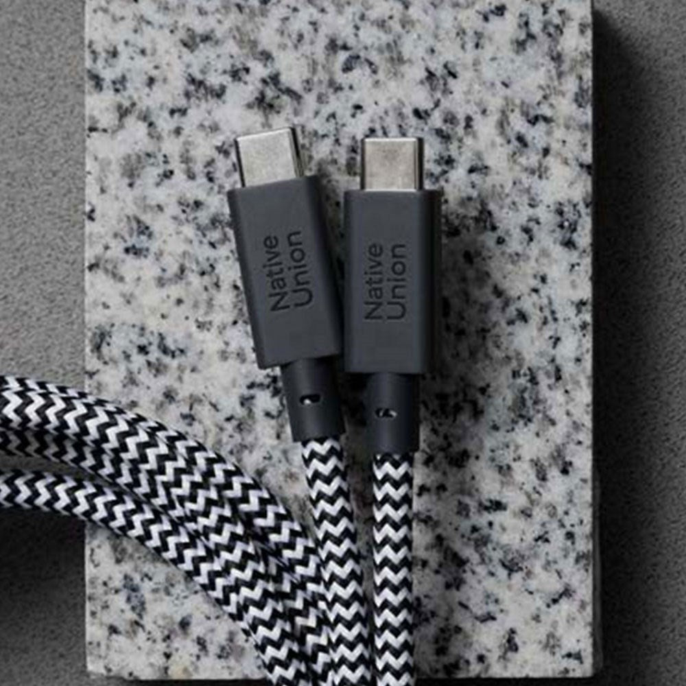 Native Union 2-i-1 USB-C til USB-C Kabel - 2m / 140W - Zebra