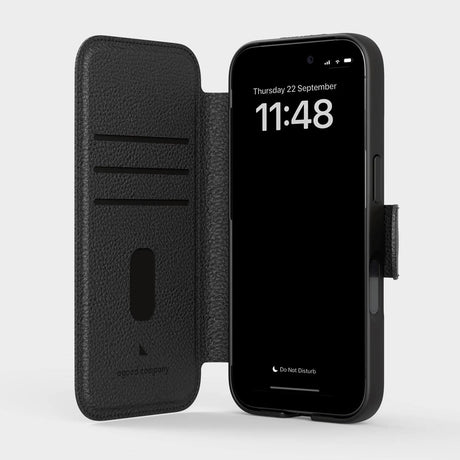 agood company iPhone 16 Pro Max Circular Flip Cover m. Lommebok - Svart