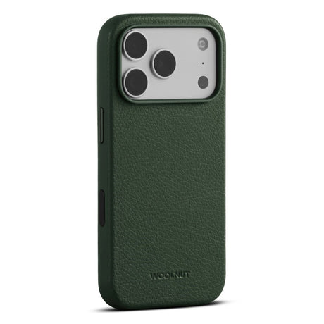 WOOLNUT iPhone 18 Pro Max Ægte Læder Bagside Cover - MagSafe Kompatibel - Grøn