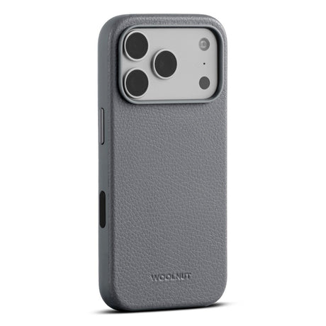 WOOLNUT iPhone 18 Pro Max Ægte Læder Bagside Cover - MagSafe Kompatibel - Grå
