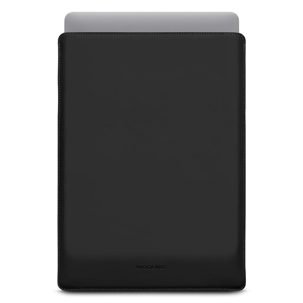 Ullnøttbelagt PU-skinnveske for MacBook / bærbar PC (370 x 260 mm) - Svart