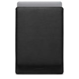 MacBook Pro 16" M4 / M3 / M2 / M1 (2024 - 2021) Woolnut Sleeve - 27.5 x 37.5 cm - Ægte Læder - Sort