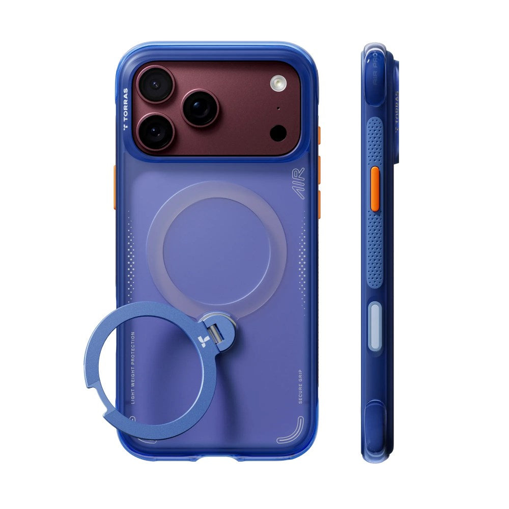 iPhone 18 Pro / 17 Pro TORRAS Ostand Q3 Air Bagside Cover - MagSafe Kompatibel - Arctic Blue